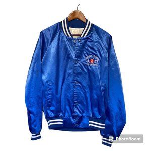Virginia Power Volunteers 1993 Jacket L Blue Snap Up Vintage Auburn Made In USA
